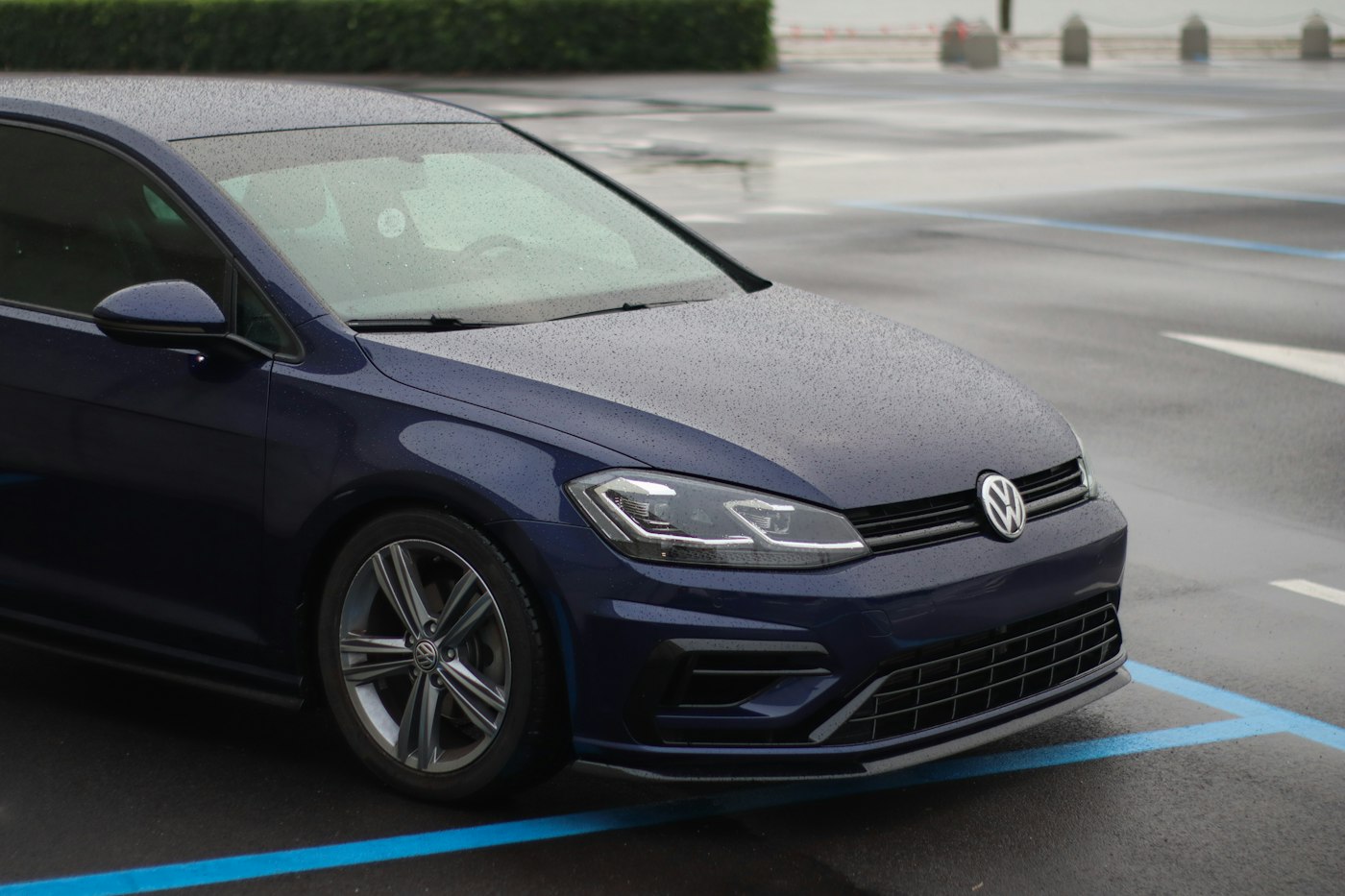 Golf R in the rain